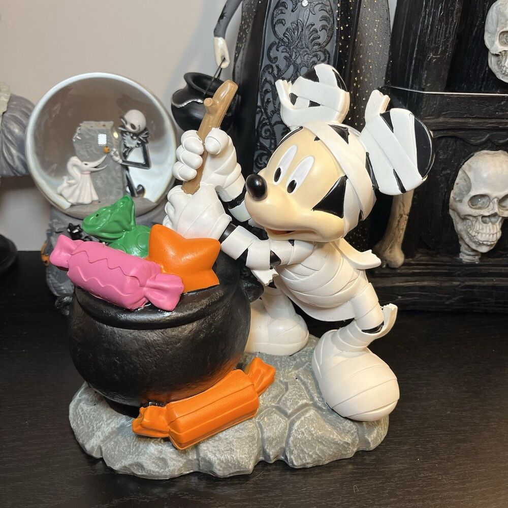Disney Mickey Mouse Mummy Halloween Cauldron Figurine | NWT